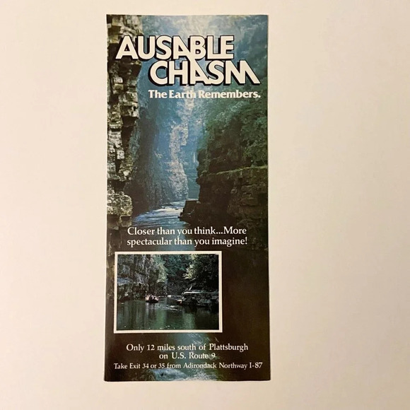 Vintage 1982 Ausable Chasm The Earth Remembers Brochure  Pamphlet - Picture 2 of 11